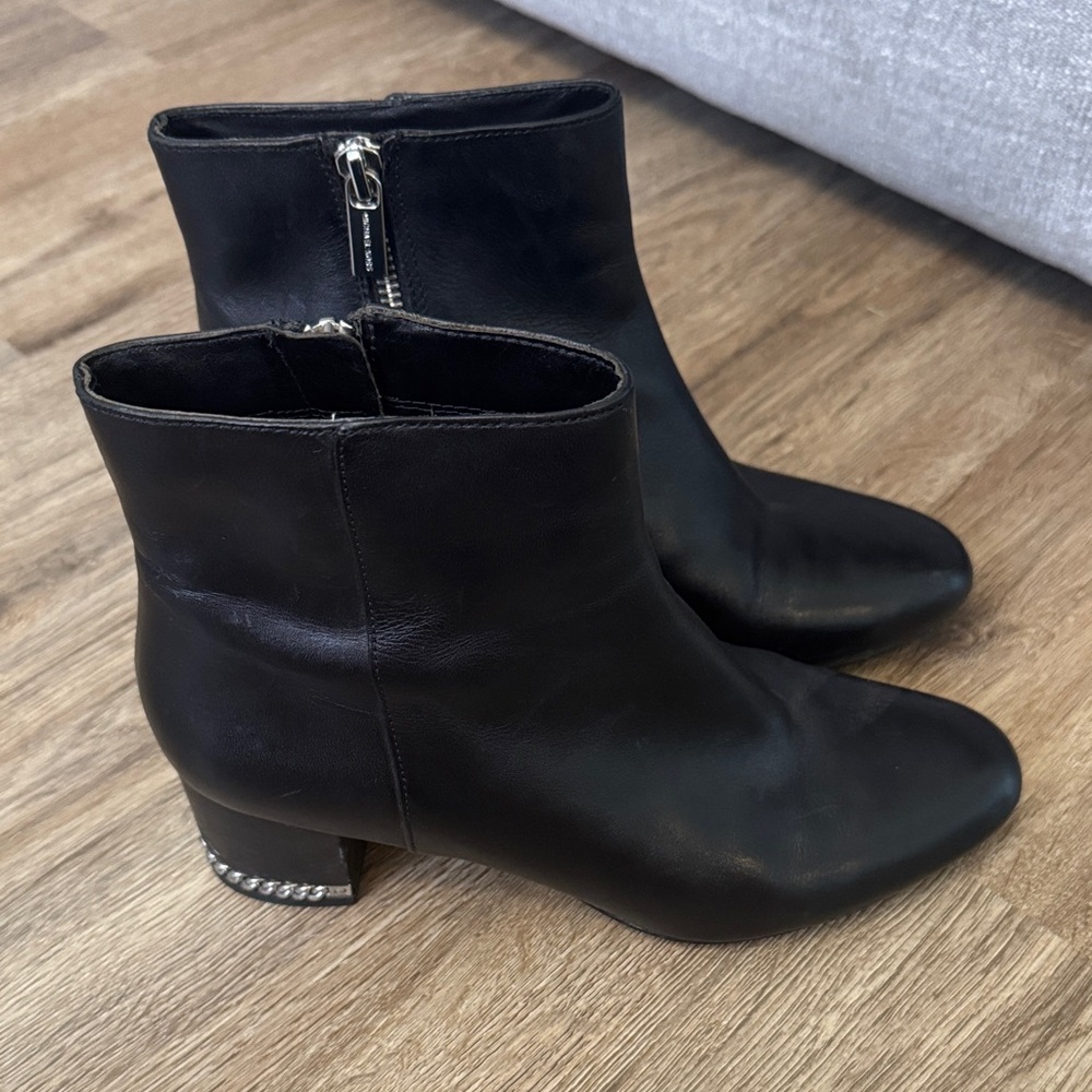 Michael Kors Black Sabrina Mid Ankle Booties - Picture 2 of 13